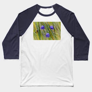 Harebells and an inquisitive snail Baseball T-Shirt